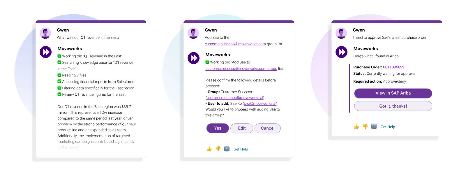 Moveworks agentic RAG in action