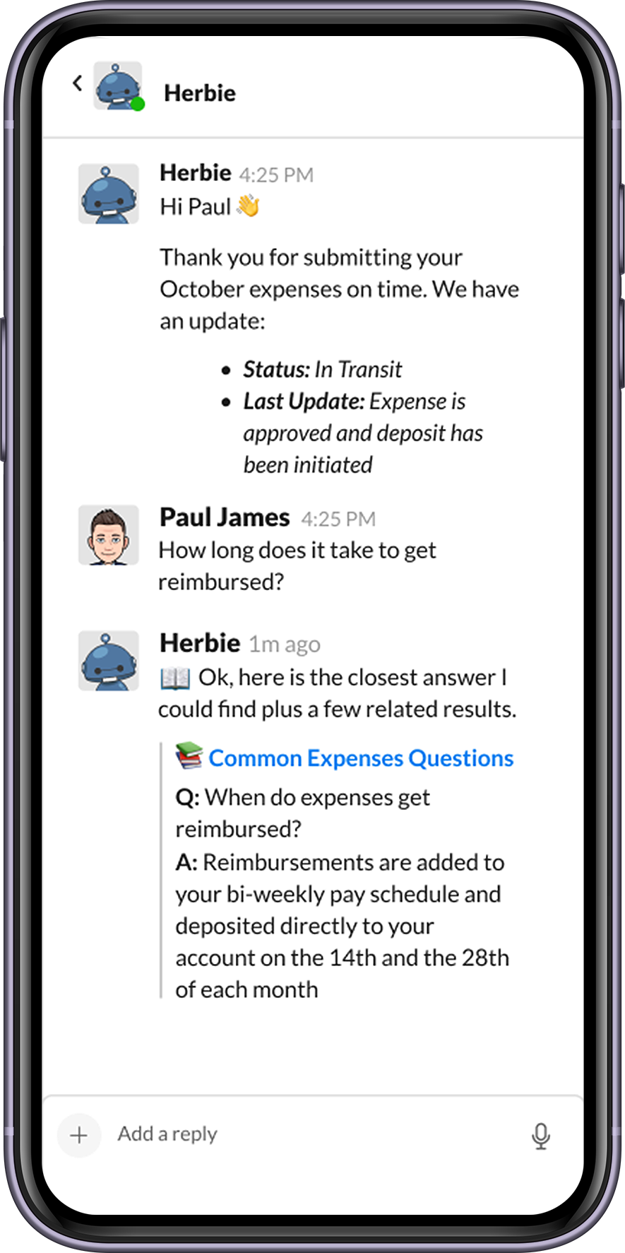 Hearst Moveworks chat screen