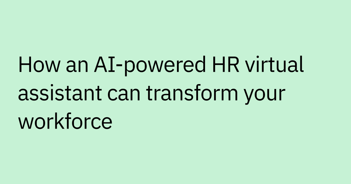 AI-Powered HR Virtual Assistant 