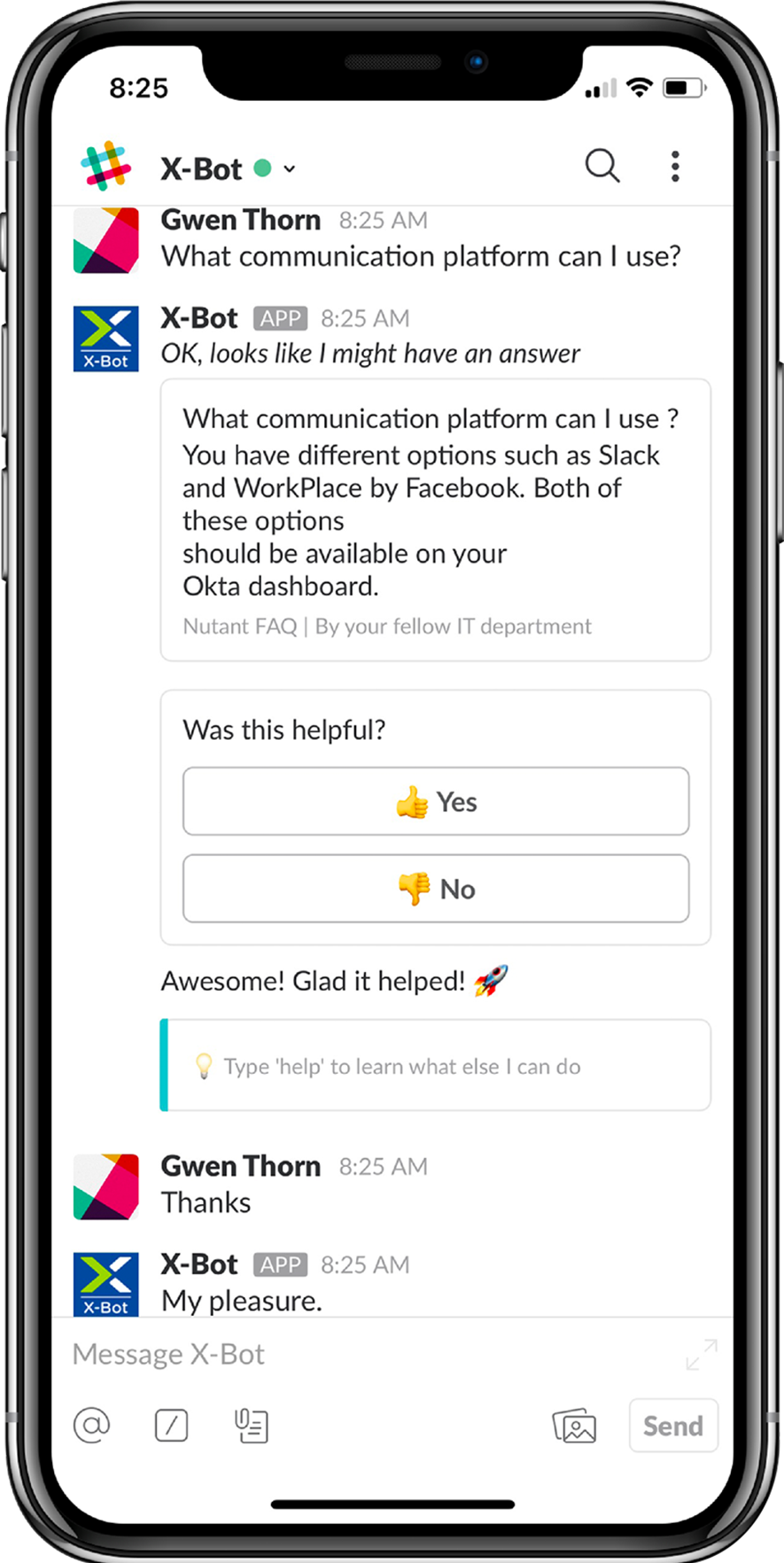 Nutanix with Moveworks chat screen