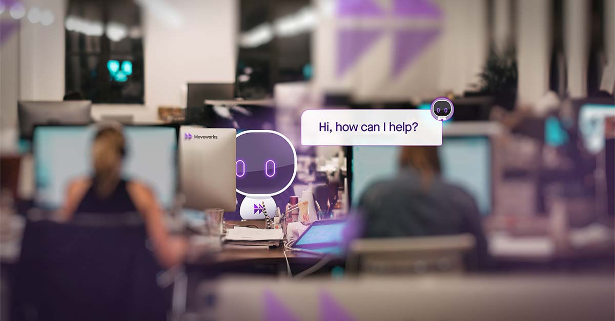 Employees at their desk using service automation